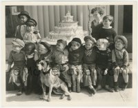 4t1605 OUR GANG 8x10.25 still 1936 Spanky, Farina & others by President Roosevelt's birthday cake!