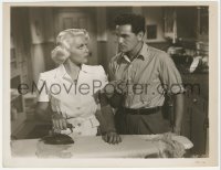 4t1615 POSTMAN ALWAYS RINGS TWICE 8x10.25 still 1946 John Garfield w/marbles & Lana Turner ironing!