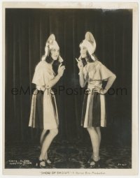 4t1638 SHOW OF SHOWS 8x10 still 1929 real sisters Loretta Young & Sally Blane in matching outfits!