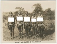 4t1639 SIMBA deluxe 8x10.25 still 1928 Osa & Martin Johnson in Africa, topless native women!