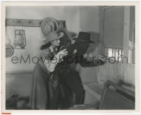 4t1645 SON OF ZORRO 8.25x10 still 1947 masked George Turner & Peggy Stewart hiding, Republic serial!