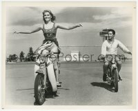 4t1680 VIVA LAS VEGAS 8x10 still 1964 great image of Elvis Presley & sexy Ann-Margret on mopeds!