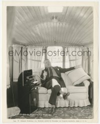 4t1682 W.C. FIELDS 8x10.25 still 1936 dictating a script into microphone in his cool auto trailer!