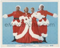 4t1688 WHITE CHRISTMAS color 8x10 still 1954 Crosby, Kaye, Clooney & Vera-Ellen in Santa suits!