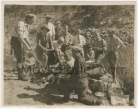 4t1695 WORLD'S CHAMPION 8x10 key book still 1922 Wallace Reid, Lois Wilson & others eating at camp!