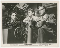 4t1697 ZERO HOUR 8x10.25 still 1957 Dana Andrews, Linda Darnell & Peggy King in airplane cockpit!