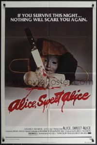 4t0958 ALICE SWEET ALICE 1sh 1977 first Brooke Shields, disturbing knife-in-doll image!