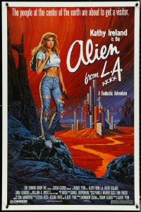 4t0959 ALIEN FROM LA 1sh 1988 artwork of Kathy Ireland in sexy white shirt by Larry Salk!