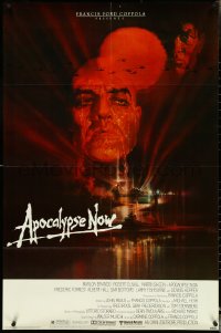 4t0969 APOCALYPSE NOW 1sh 1979 Francis Ford Coppola, classic Bob Peak art of Brando and Sheen!