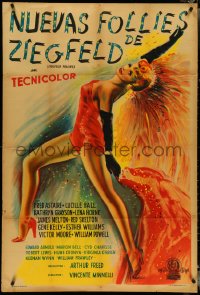 4t0231 ZIEGFELD FOLLIES Argentinean 1945 different Petty-like art of sexy pinup showgirl, rare!