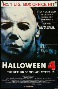 4t0422 HALLOWEEN 4 Aust 1sh 1988 ten years ago he changed Halloween, tonight he's back!