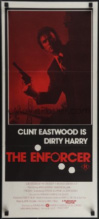 4t0465 ENFORCER Aust daybill 1977 photo of Clint Eastwood as Dirty Harry by Bill Gold!