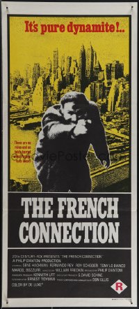 4t0469 FRENCH CONNECTION Aust daybill 1972 Gene Hackman, directed by William Friedkin, different!