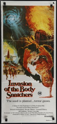 4t0484 INVASION OF THE BODY SNATCHERS Aust daybill 1978 Kaufman classic remake of sci-fi thriller!