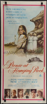 4t0507 PICNIC AT HANGING ROCK Aust daybill 1975 Peter Weir classic about vanishing schoolgirls!