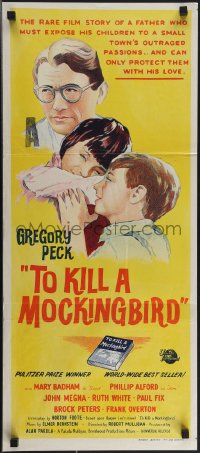 4t0529 TO KILL A MOCKINGBIRD Aust daybill 1964 Gregory Peck, from Harper Lee's classic novel!