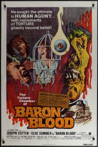 4t0978 BARON BLOOD 1sh 1972 Mario Bava, Joseph Cotton, Gli Orrori del castello di Norimberga