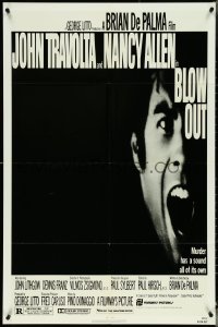 4t0994 BLOW OUT 1sh 1981 John Travolta, Brian De Palma, Allen, murder has a sound all of its own!