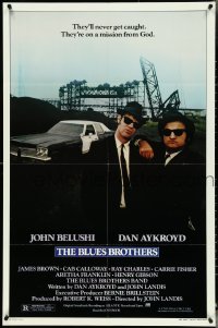 4t0997 BLUES BROTHERS 1sh 1980 John Belushi & Dan Aykroyd are on a mission from God!