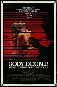 4t0999 BODY DOUBLE 1sh 1985 Brian De Palma, Melanie Griffith, voyeur watches sexy woman!