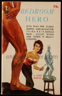 4t1376 BEDROOM HERO paperback book 1964 she was a studio sexpot & he was the third-rate muscle-man!