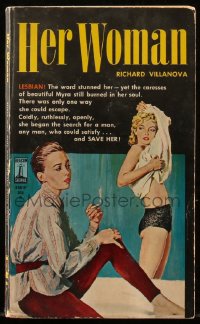 4t1384 HER WOMAN paperback book 1962 how much a woman can want love & what she'll do to get it!