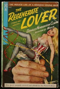 4t1396 REGENERATE LOVER paperback book 1948 cover art of tiny sexy girl in champagne glass!