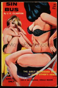 4t1398 SIN BUS paperback book 1964 the girls performed best... in each other's arms!