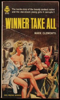 4t1404 WINNER TAKE ALL paperback book 1965 beauty contest racket & corrup young girls, Rader art!