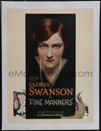 4t0009 FINE MANNERS campaign book page 1926 great close image of Gloria Swanson wearing pearls!