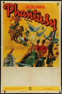 4t1016 COLUMBIA PHANTASY CARTOON 1sh 1939 Columbia, cool art of Mother Goose & other characters!