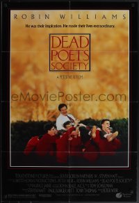 4t1025 DEAD POETS SOCIETY DS 1sh 1989 inspirational school teacher Robin Williams, Peter Weir