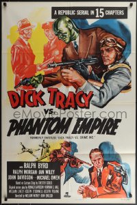 4t1033 DICK TRACY VS. CRIME INC. 1sh R1952 Ralph Byrd detective serial, The Phantom Empire!