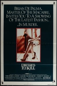 4t1037 DRESSED TO KILL 1sh 1980 Brian De Palma shows you the latest fashion of murder, sexy legs!