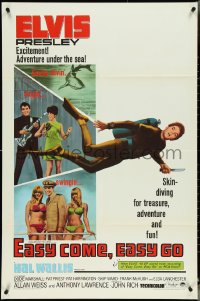 4t1040 EASY COME, EASY GO 1sh 1967 scuba diver Elvis Presley looking for adventure & fun!