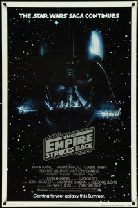 4t1044 EMPIRE STRIKES BACK NSS style advance 1sh 1980 George Lucas classic, Darth Vader in space!