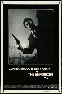 4t1045 ENFORCER 1sh 1976 classic image of Clint Eastwood as Dirty Harry holding .44 magnum!