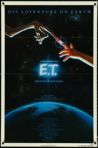 4t1039 E.T. THE EXTRA TERRESTRIAL NSS style 1sh 1982 Steven Spielberg classic, John Alvin art!