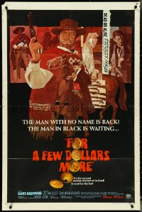 4t1063 FOR A FEW DOLLARS MORE 1sh 1967 the man with no name is back, Clint Eastwood, cool art!