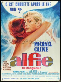 4t0167 ALFIE French 1p 1966 completely different art of Michael Caine & sexy girl by Michel Landi!