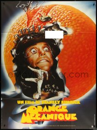 4t0172 CLOCKWORK ORANGE French 1p R1982 Stanley Kubrick classic, different art of Malcolm McDowell