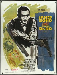 4t0173 DR. NO French 1p R1970s cool different art of Sean Connery as James Bond holding gun!