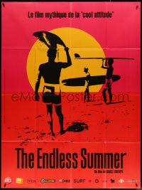 4t0174 ENDLESS SUMMER French 1p R2016 John Van Hamersveld art, Bruce Brown surfing classic!