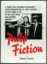 4t0185 PULP FICTION French 1p 1994 Tarantino, should Travolta & Jackson give 'em a second chance?