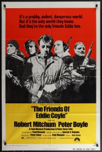 4t1071 FRIENDS OF EDDIE COYLE 1sh 1973 Robert Mitchum lives in a violent, grubby, dangerous world!