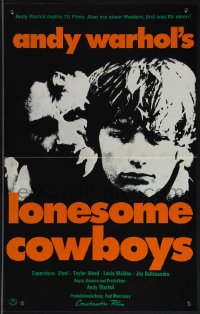 4t0407 LONESOME COWBOYS German 12x19 1972 Andy Warhol surreal western starring Joe Dallesandro!