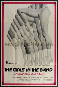 4t1082 GIRLS IN THE BAND 25x38 1sh 1976 sexy dancer legs art, they'll blow your mind, ultra rare!