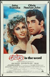 4t1088 GREASE 1sh 1978 c/u of John Travolta & Olivia Newton-John in a most classic musical!