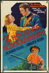 4t1106 HOOSIER SCHOOLMASTER 1sh 1935 great art of Norman Foster & Charlotte Henry, ultra rare!