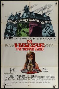 4t1112 HOUSE THAT DRIPPED BLOOD int'l 1sh 1971 Christopher Lee, Vampires! Voodoo! Vixens!